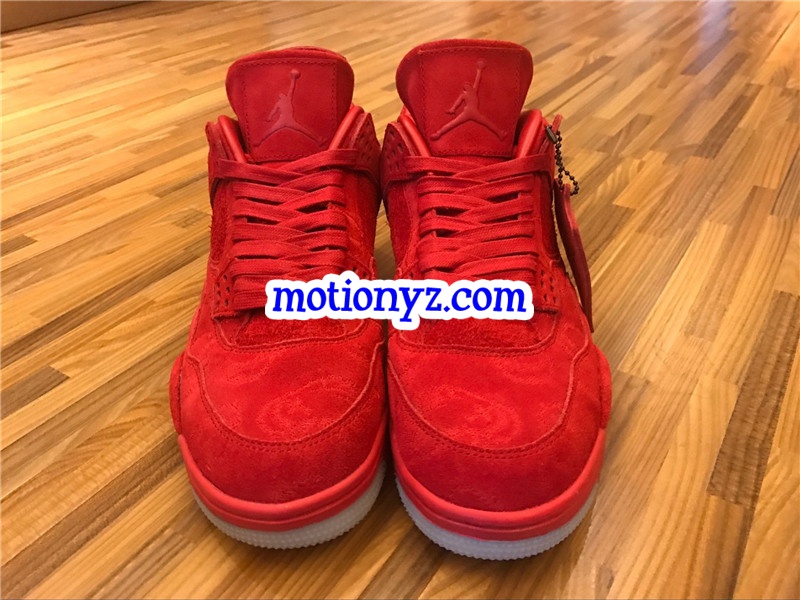 Authentic Red Drapes Kaws x Air Jordan 4
